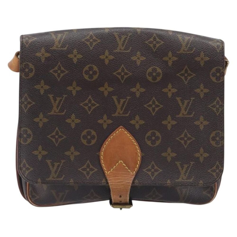 Louis Vuitton Cartouchiere Monogram Canvas Brown Canvas Handbag